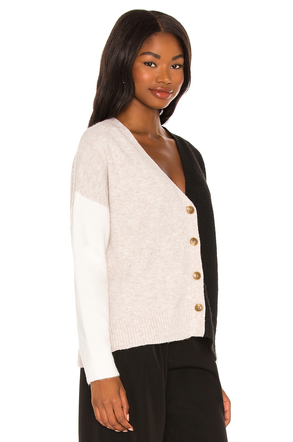 Central Park West Robbie Cardigan in Neutral Combo