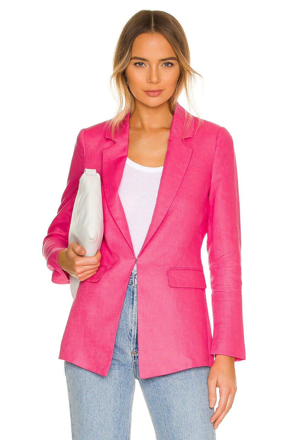 Central Park West x REVOLVE Birch Blazer in Hot Pink