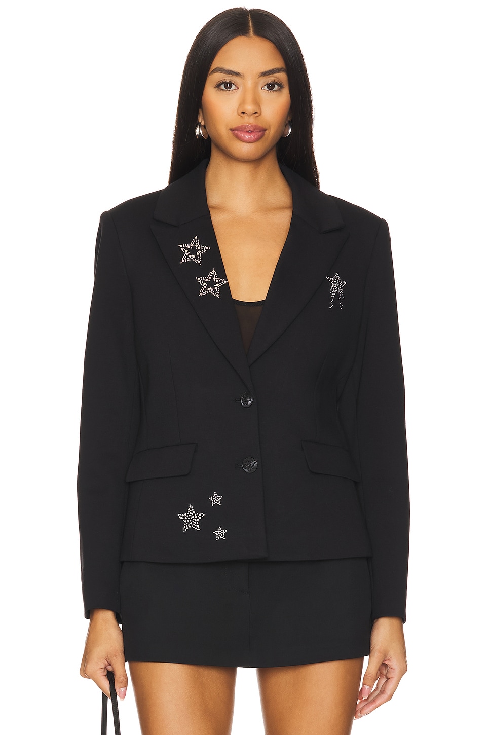 Central Park West Junie Rhinestone Star Blazer