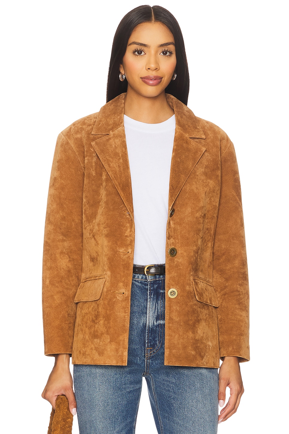 Atlas Suede Boyfriend Blazer
