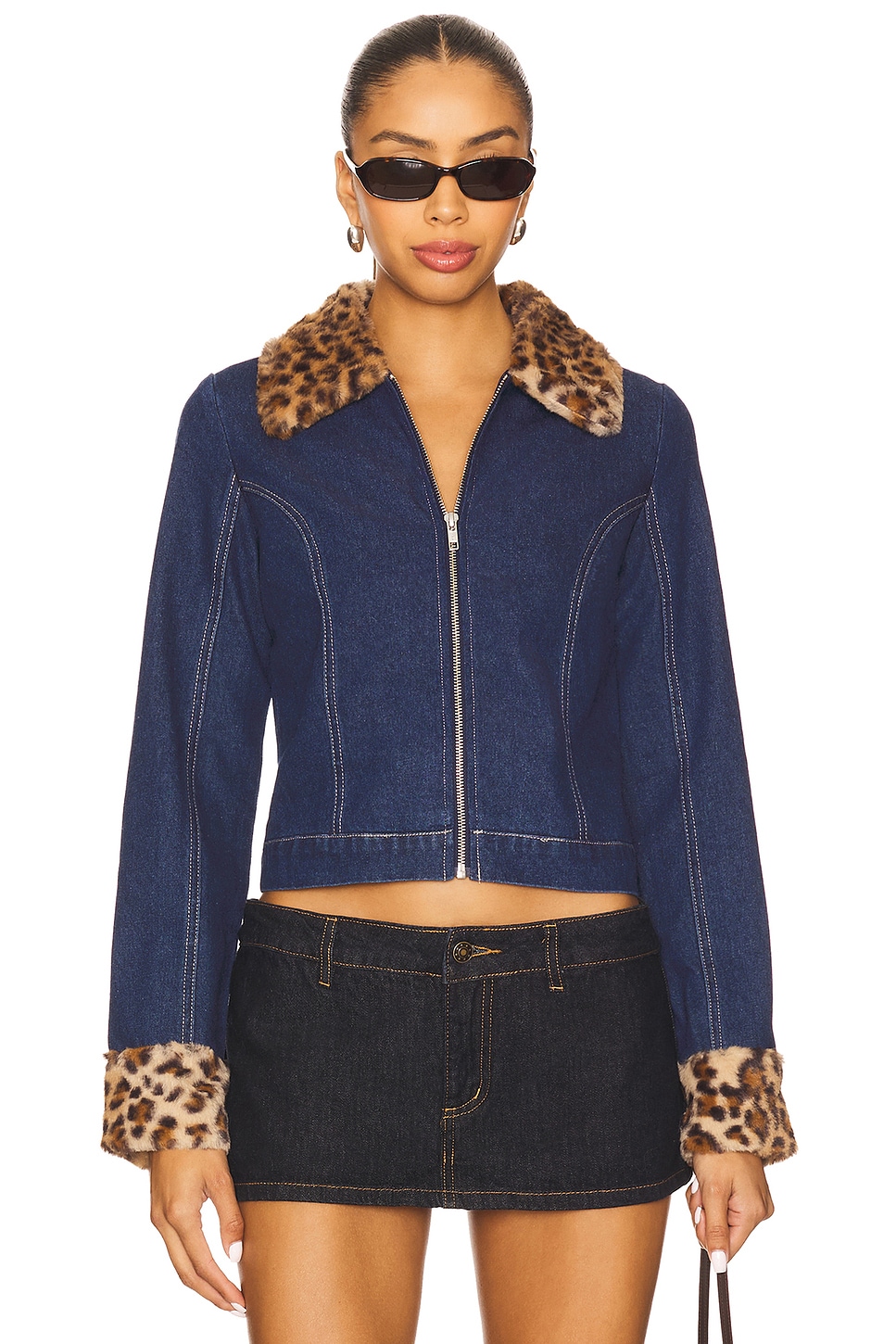 Gia Denim And Faux Fur Jacket - thumbnail 2