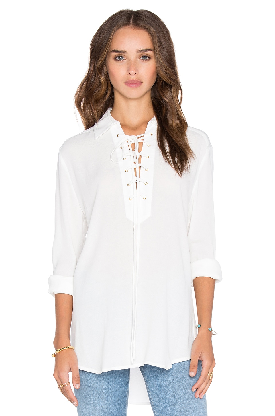 revolve lace up top