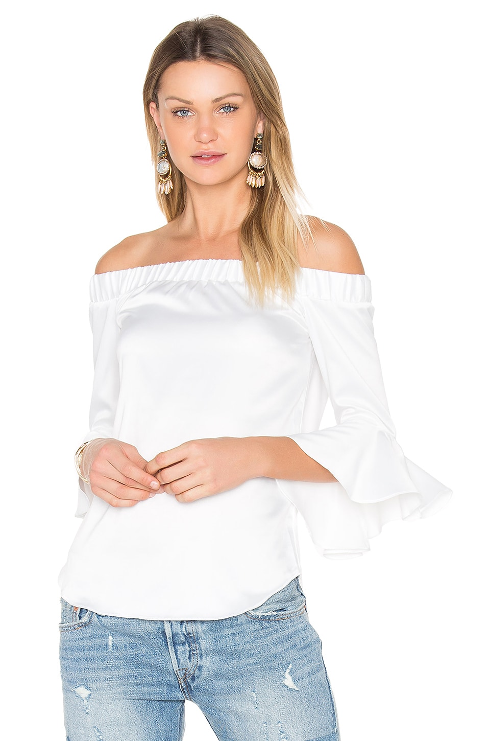 Central Park West Verdi Square Off Shoulder Top in White | REVOLVE