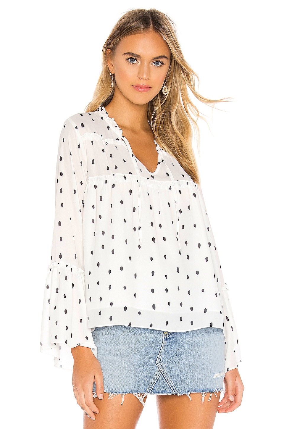 revolve polka dot top