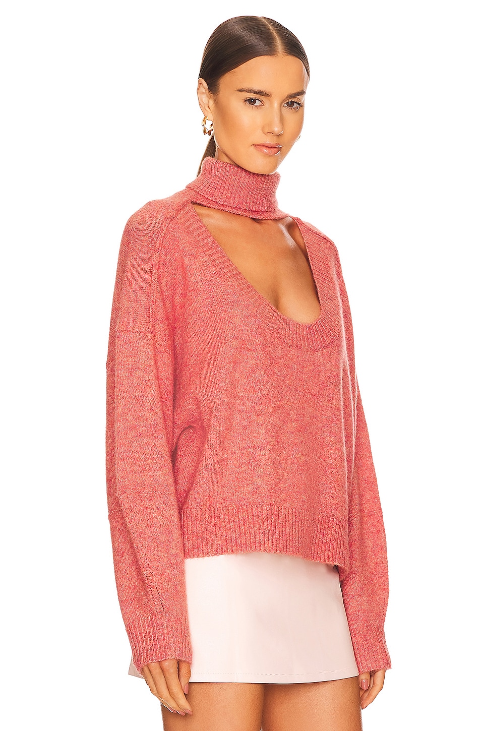Central Park West Marti Cut Out Top in Persimmon
