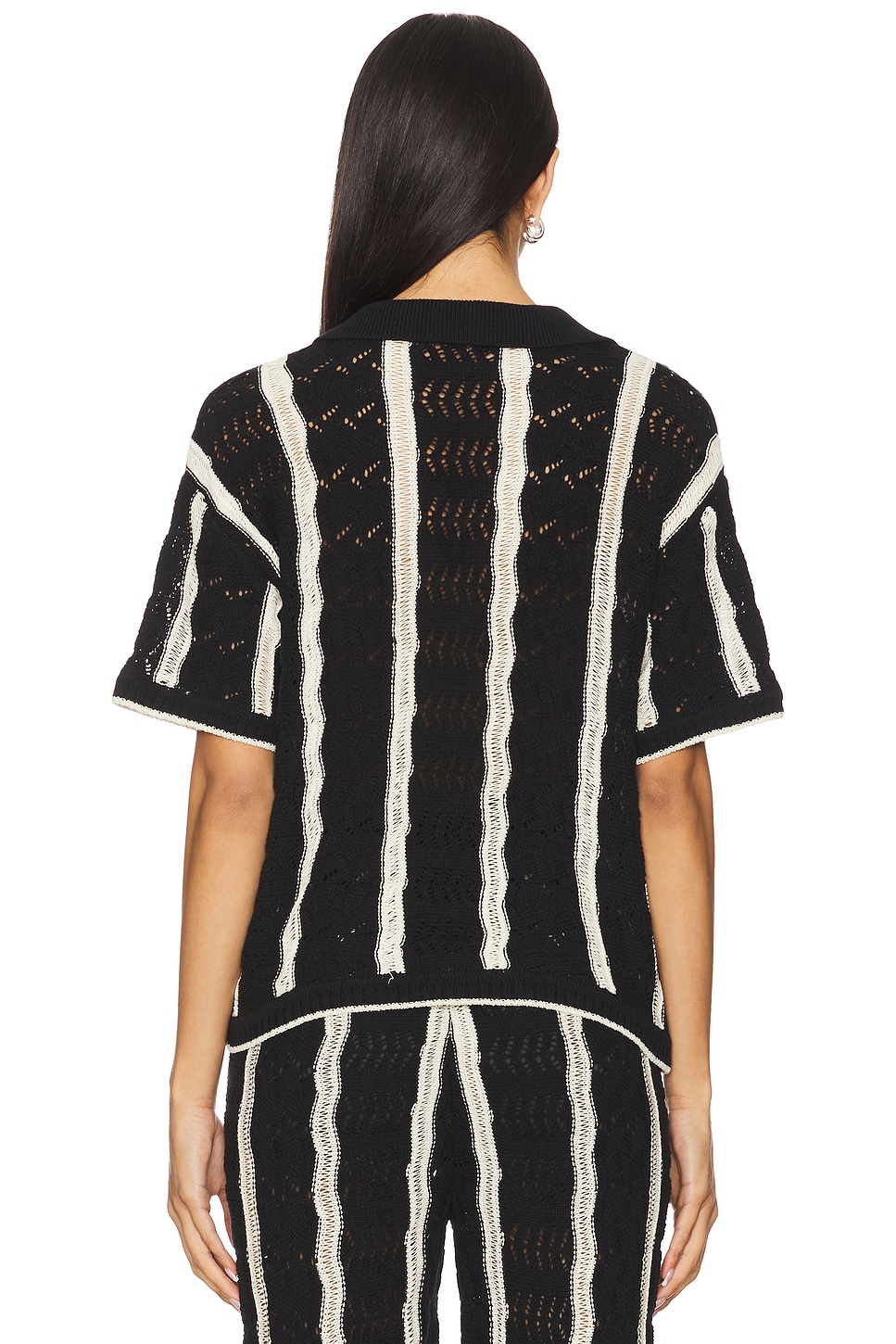 Central Park West Novelty Stitch Polo