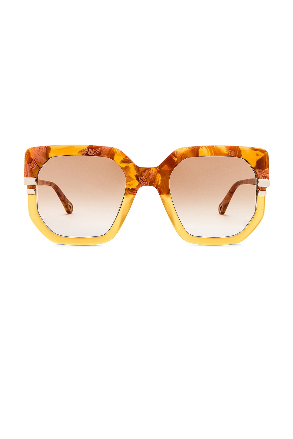 Chloe Butterfly Square Sunglasses Chloé Brown Gradient Butterfly Ladies Sunglasses CH0175SK  main image 3