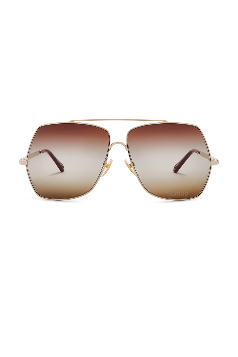 Chloé ブラウンゴールド サングラス クロエ サングラス レディース ハナー べっ甲 ラウンド UVカット
