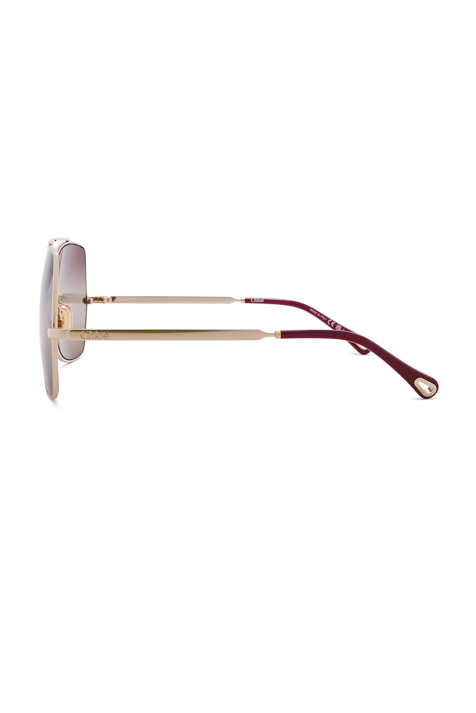 Chloe Aly Sunglasses in Gold & Brown | REVOLVE