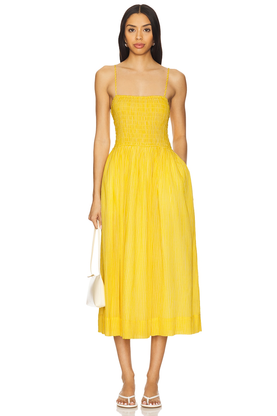 Rasario Crystal-embellished hammered-satin midi dress Plush