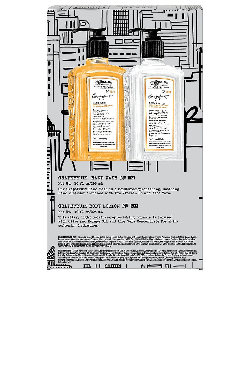 Grapefruit Hand Wash & Body Lotion Apothecary Box Set - thumbnail 3