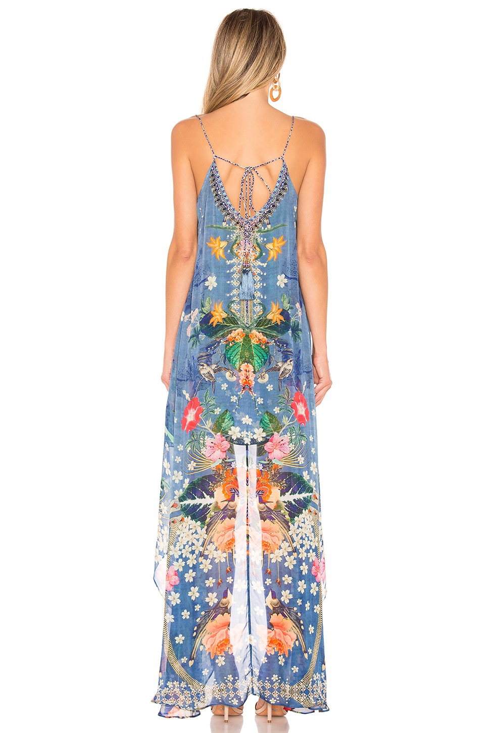 FLARED MINI WITH SHEER OVERLAY FARAWAY FLORALS