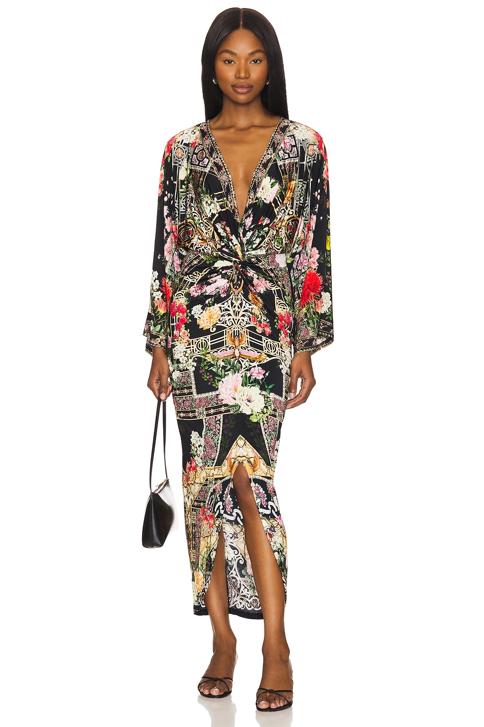 Camilla - Long Split Front Twist Dress | Plush