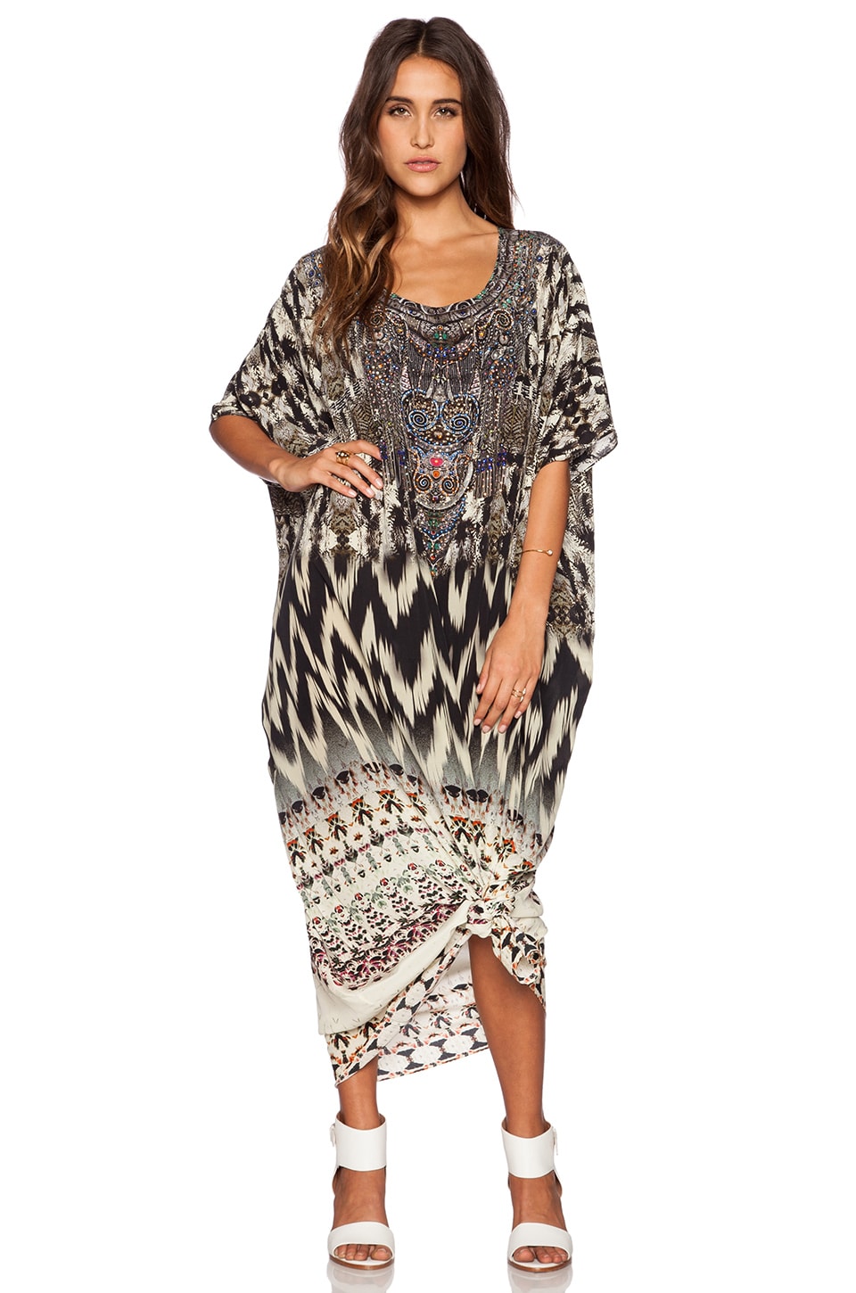Camilla Round Neck Kaftan in Call of 