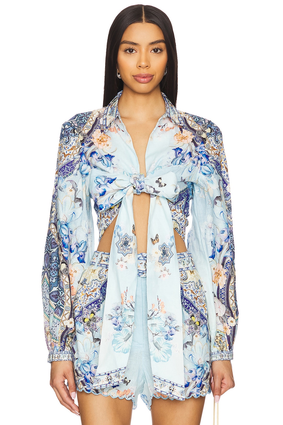 Cropped Wrap Shirt