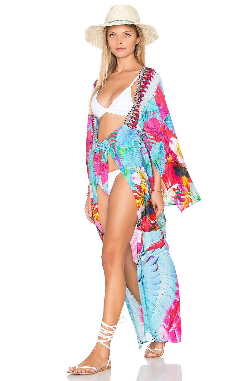 Camilla Kimono Sleeve Long Cover Up in 