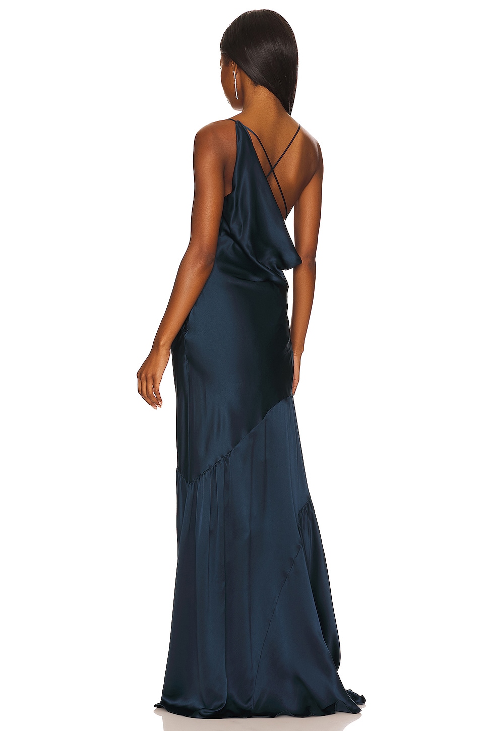 slinky jersey dress Deep V-Neck Slinky Jersey Sheath Gown with Slit