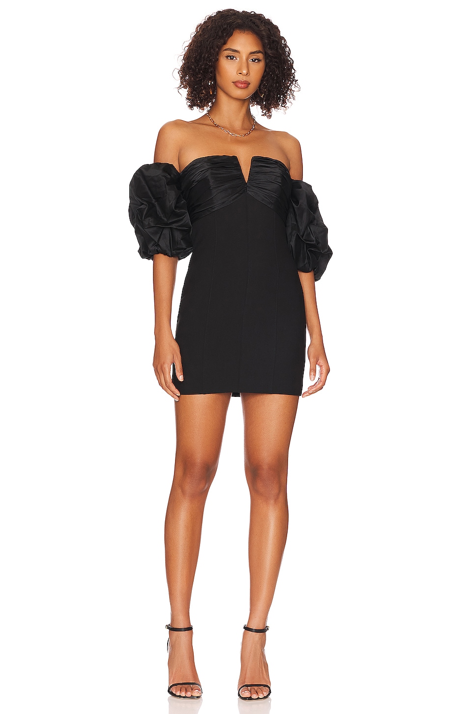 cinq a sept black ruffle dress