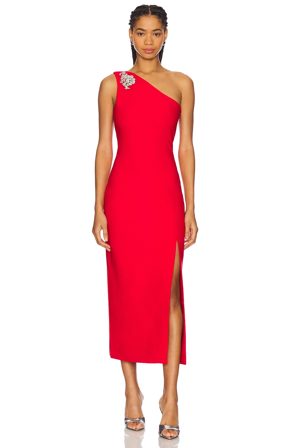 chinese dress ladies Women's Enya Asymmetric Neck Gathering Maxi Dress S/M/L/XL/Customize  Black/White/Burgundy MEAN BLVD