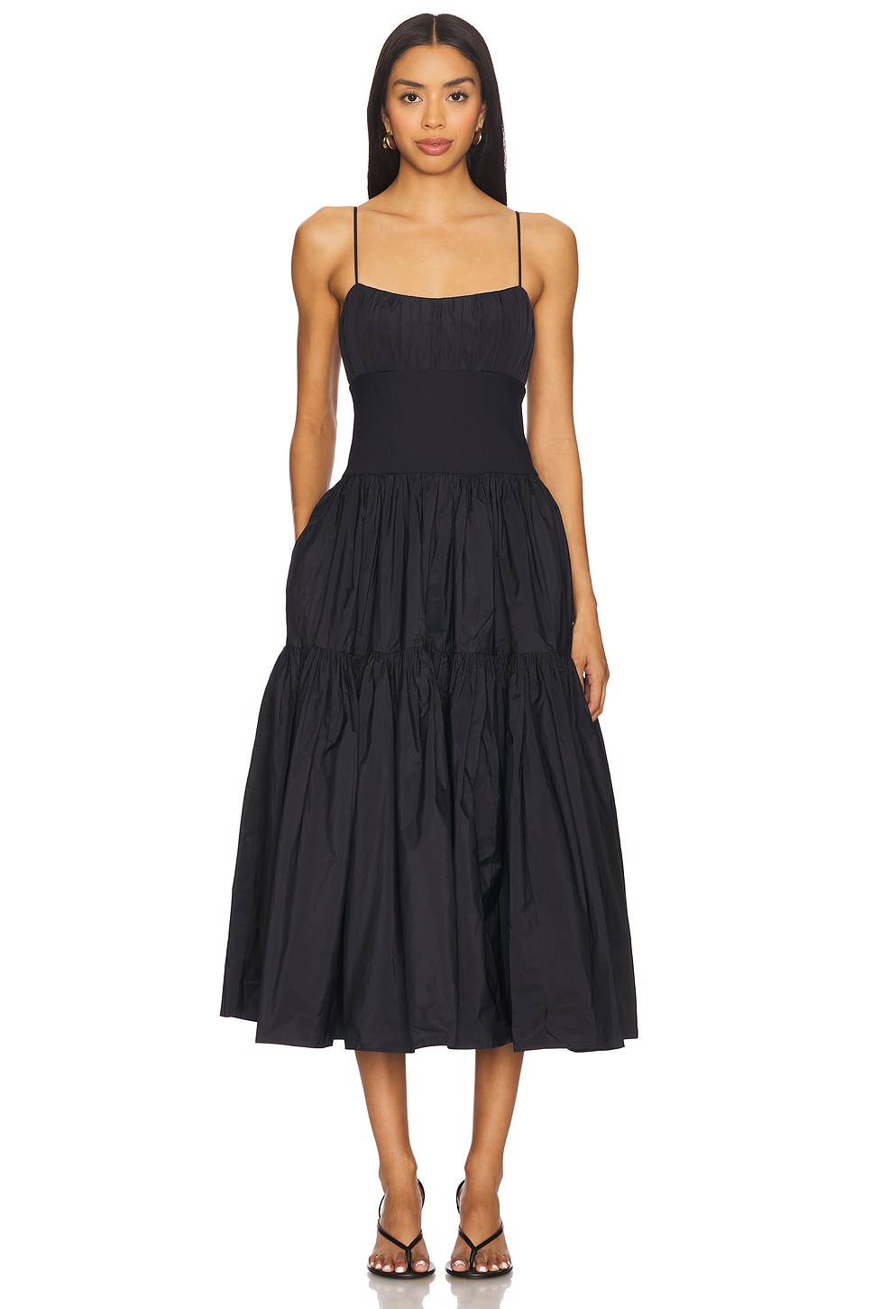 gold hinge dress Black Half-Zip Pocket Dress main image 1
