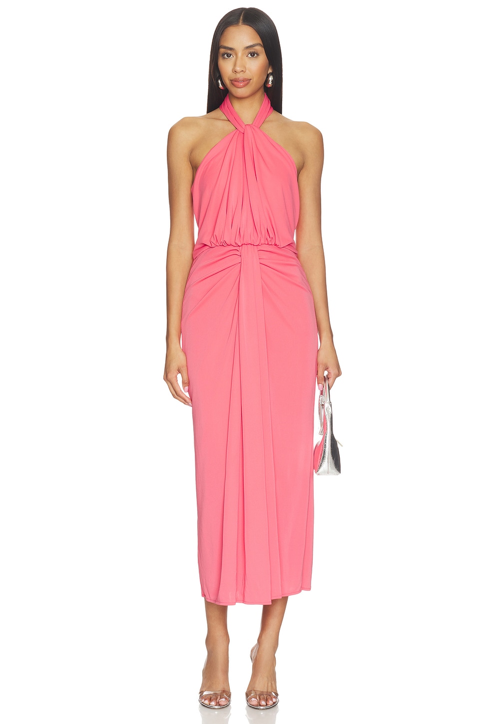 cinq a sept kaily twisted jersey halter maxi dress Cinq a Sept Kaily Twisted Jersey Halter Maxi Dress