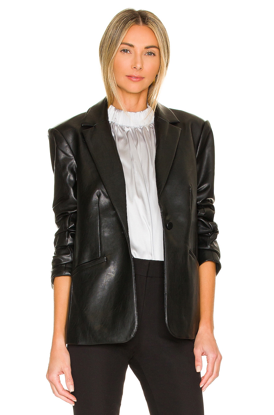Cinq a Sept Faux Leather Kylie Jacket in Black | REVOLVE