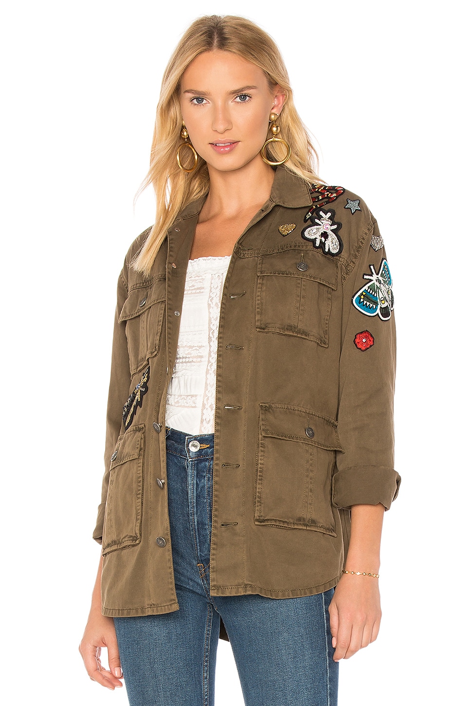 Cinq a Sept Solid Rose Canyon Jacket in Olive | REVOLVE