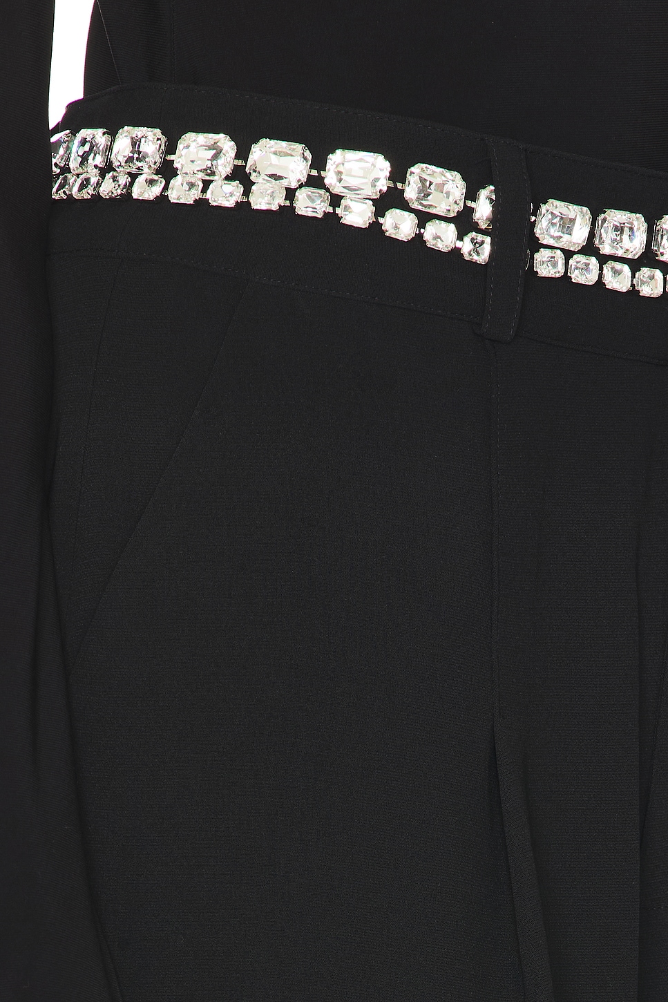 ★ODOR★ Cris studded pants P0000GBI Cinq a Sept Rhinestone Chain Genna Pant in Black | REVOLVE