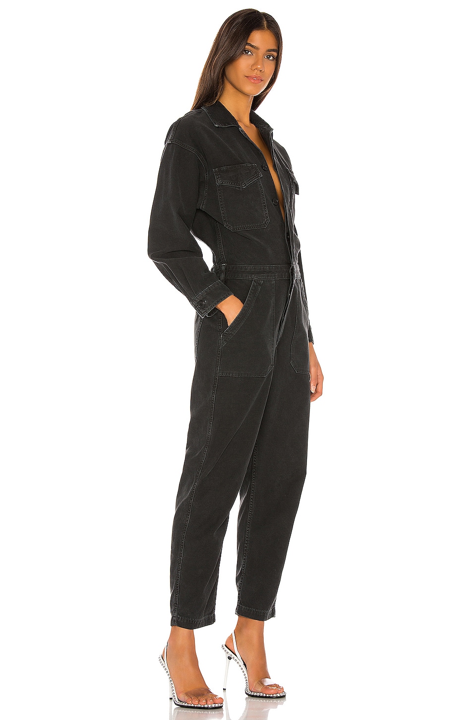 Citizens of Humanity Marta Jumpsuit in Washed Black