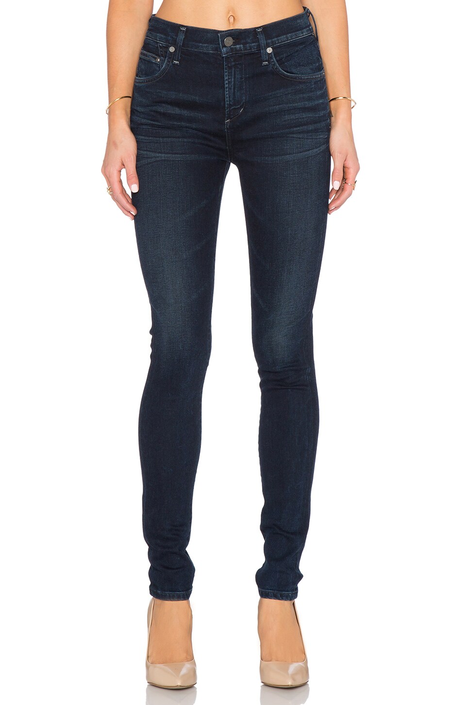 Citizens of Humanity Rocket Mid Rise Skinny in Midnight Blue