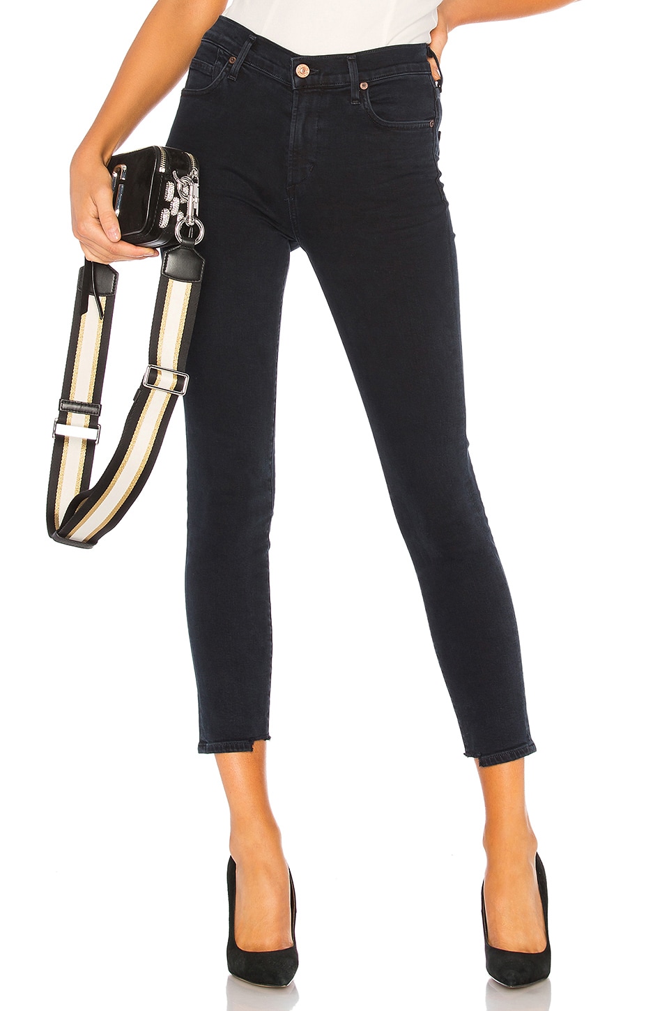 Citizens Of Humanity Rocket Crop Sculpt Skinny In Blue Print Revolve