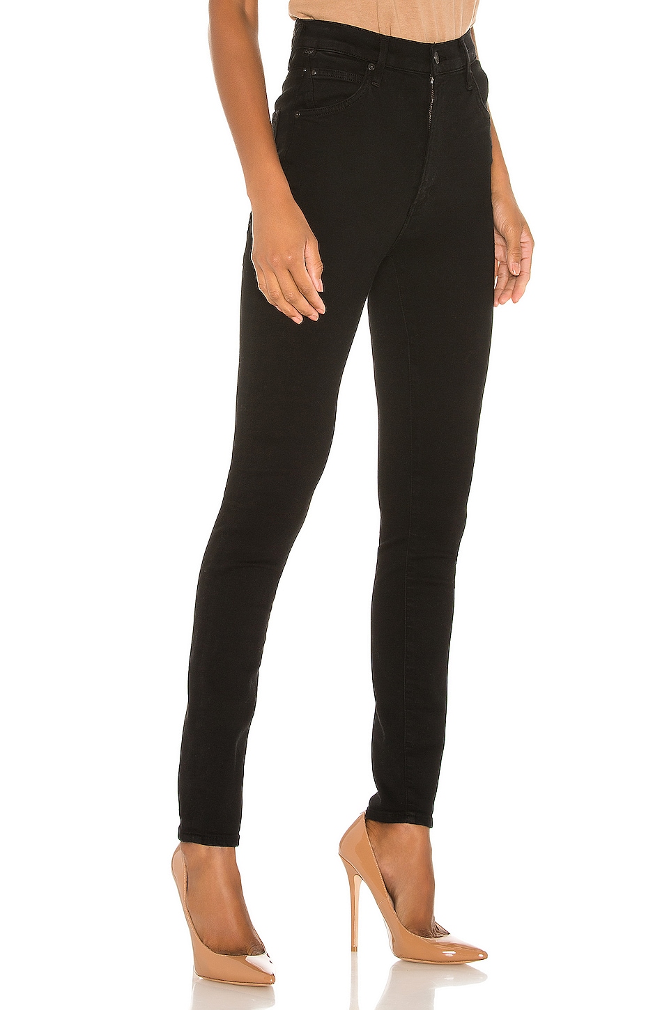Citizens of Humanity Chrissy Luxe Touch Sculpt High Rise Skinny in Plush Black