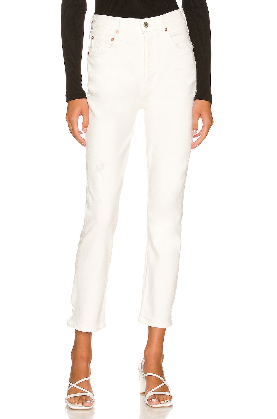 Citizens of Humanity Jolene High Rise Vintage Slim in White Out | REVOLVE