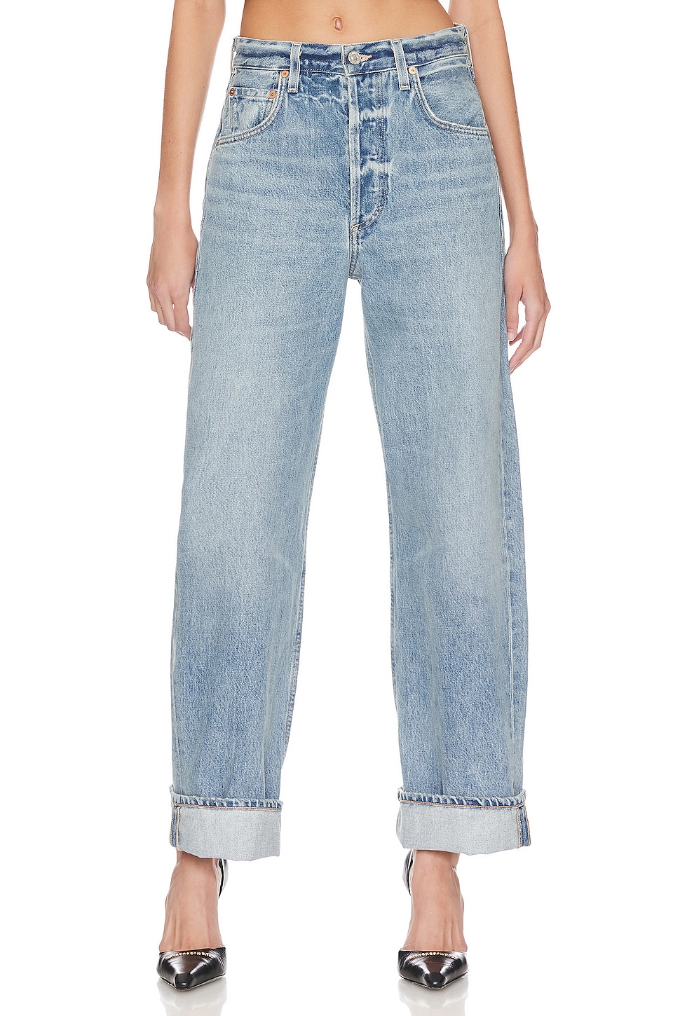 Citizens of Humanity Ayla Baggy Cuffed Crop in Skylights | REVOLVE