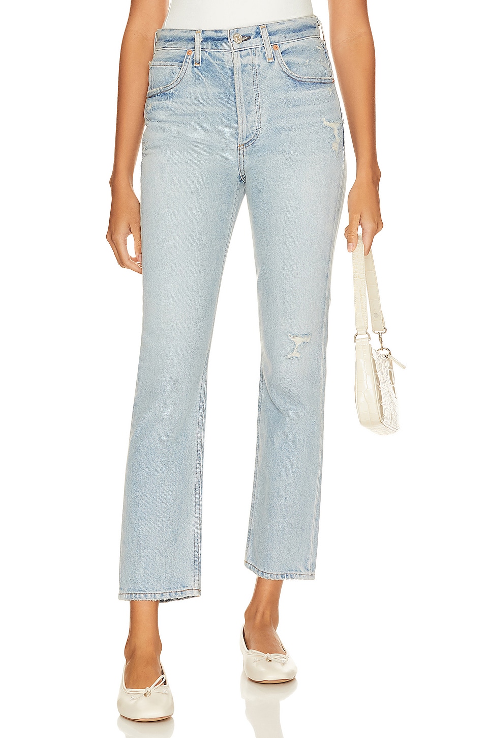 Citizens of fashion humanity charlotte crop high rise straight jeans