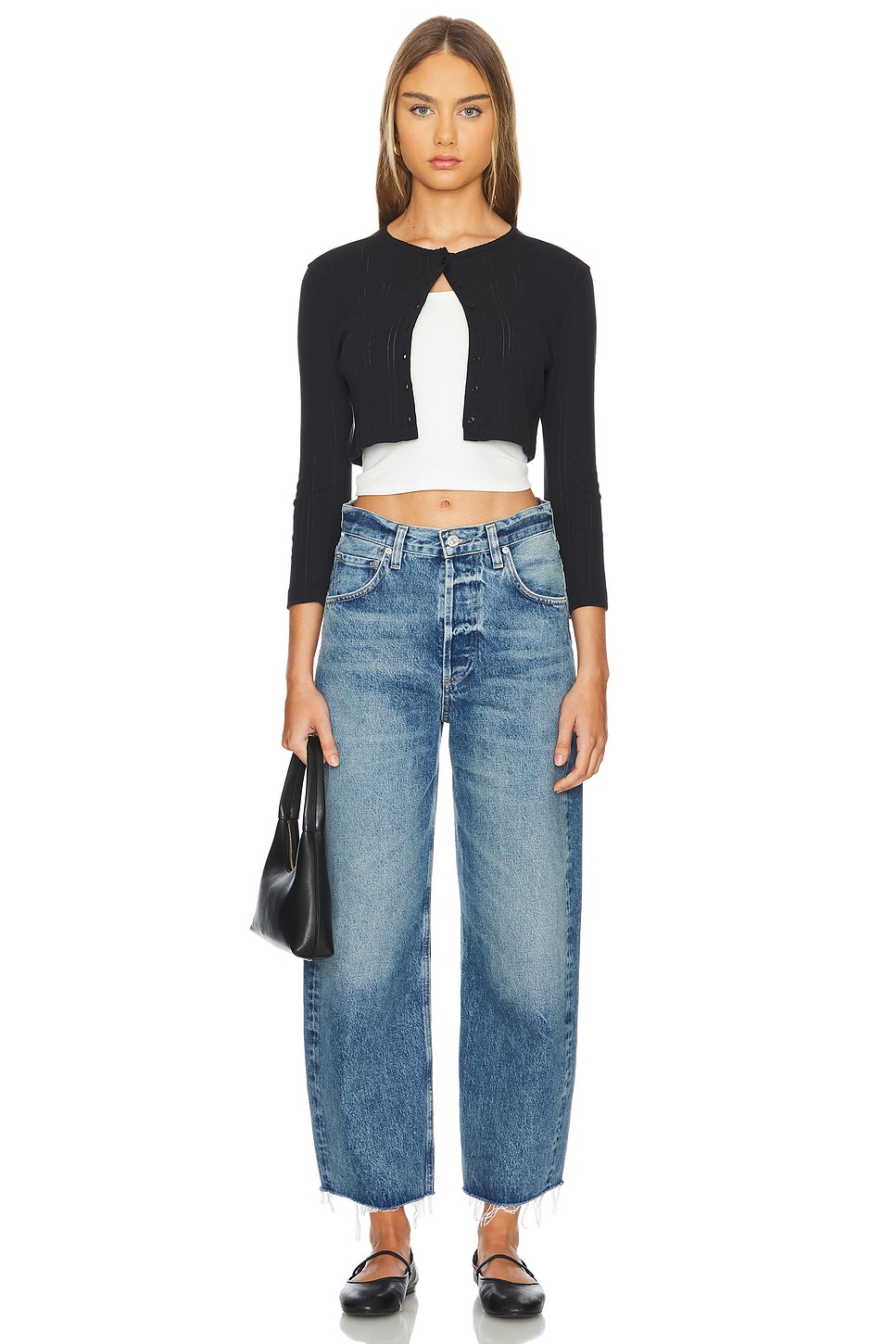Ayla Crop Wide Leg Jeans - Thumbnail 5