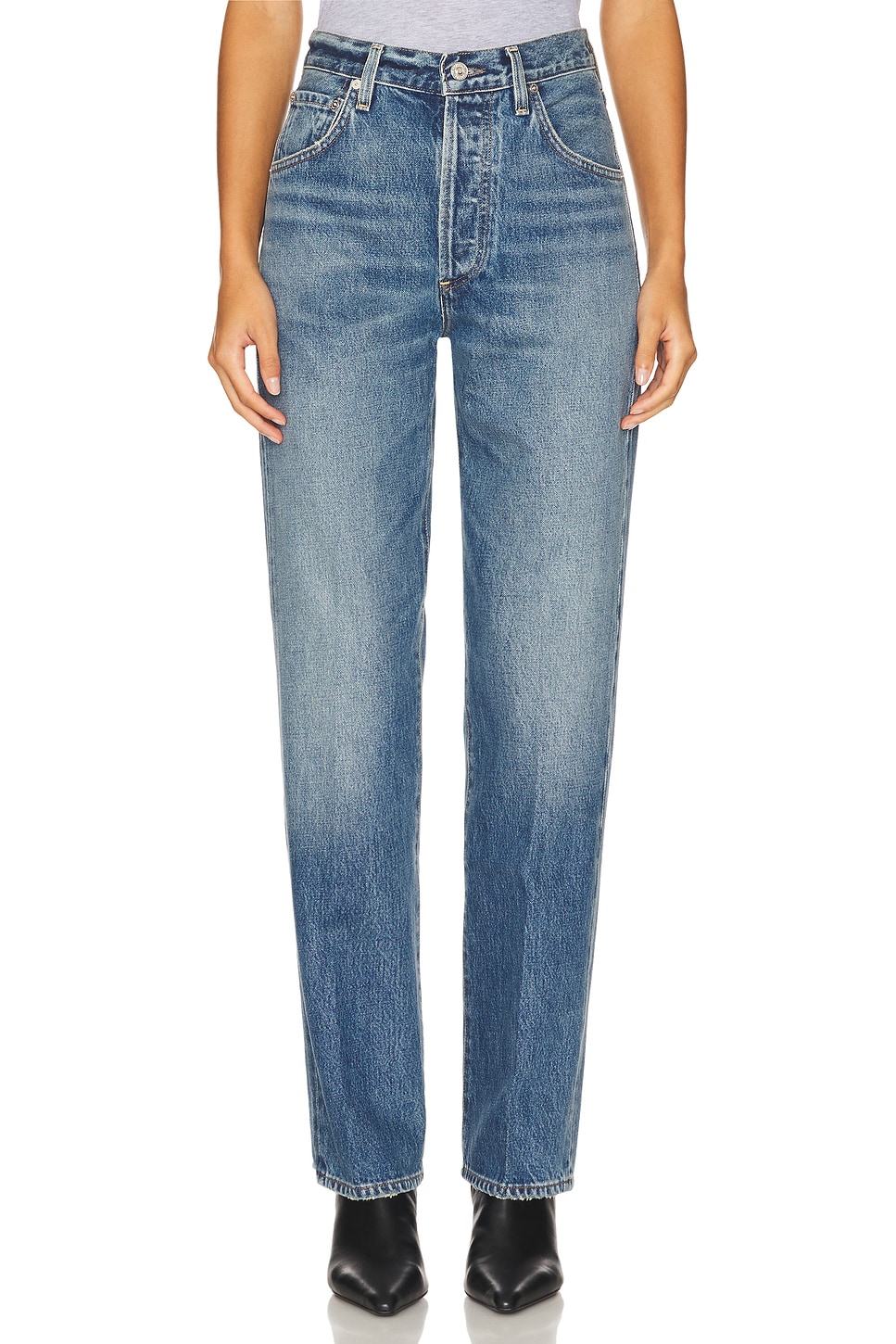 【Citizens of Humanity】 Baretta high-riseストレートジーンズ Baretta high-rise straight jeans in blue - Citizens Of
