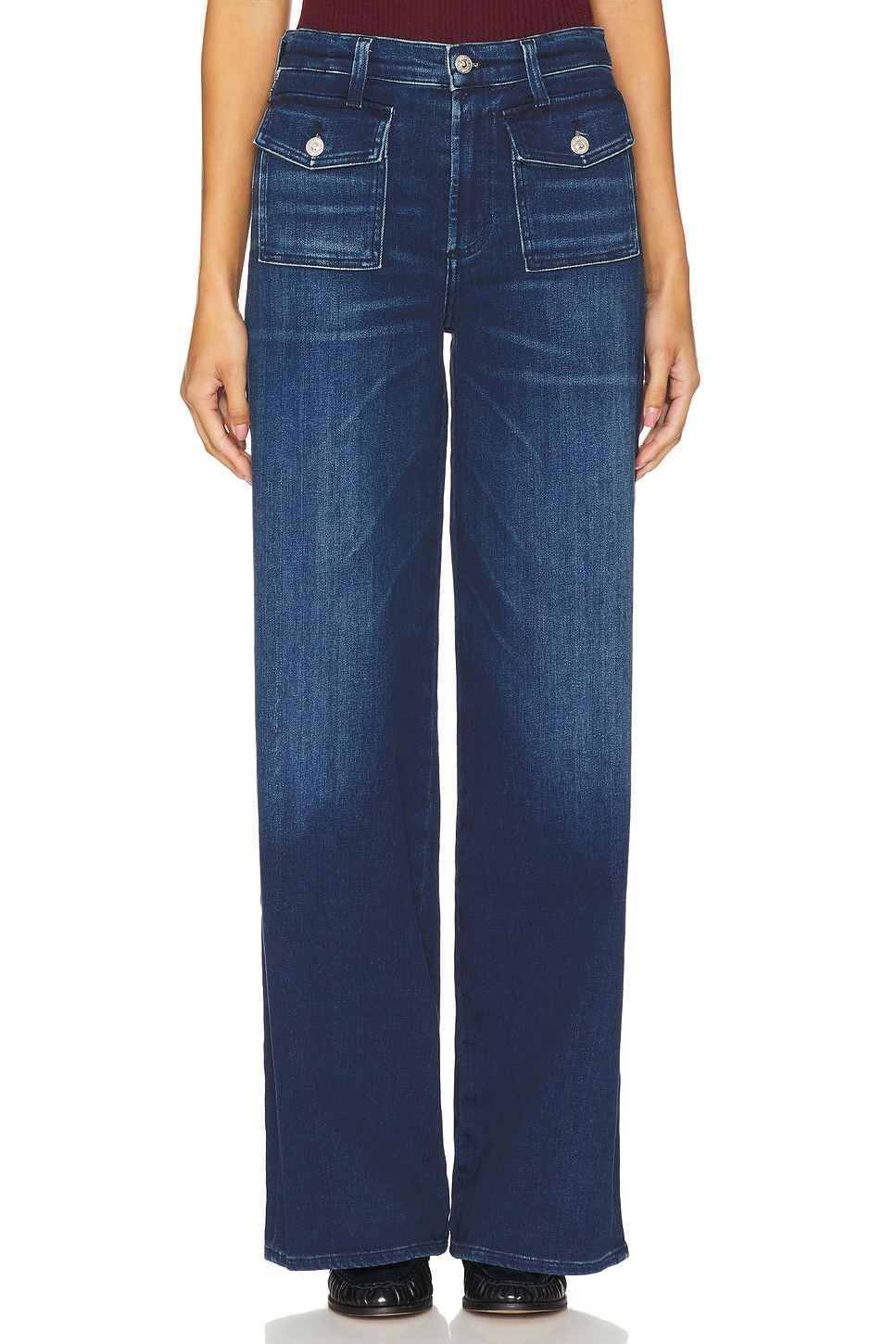 Citizens of Humanity Raven Patch Pocket Wide Leg Jeans in