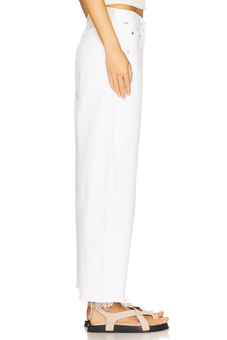 Ayla Undone Hem Crop Jeans - Thumbnail 3