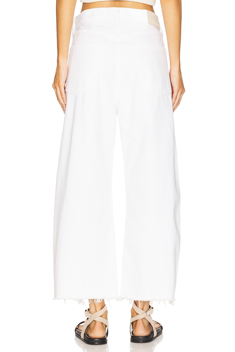 Ayla Undone Hem Crop Jeans - Thumbnail 4
