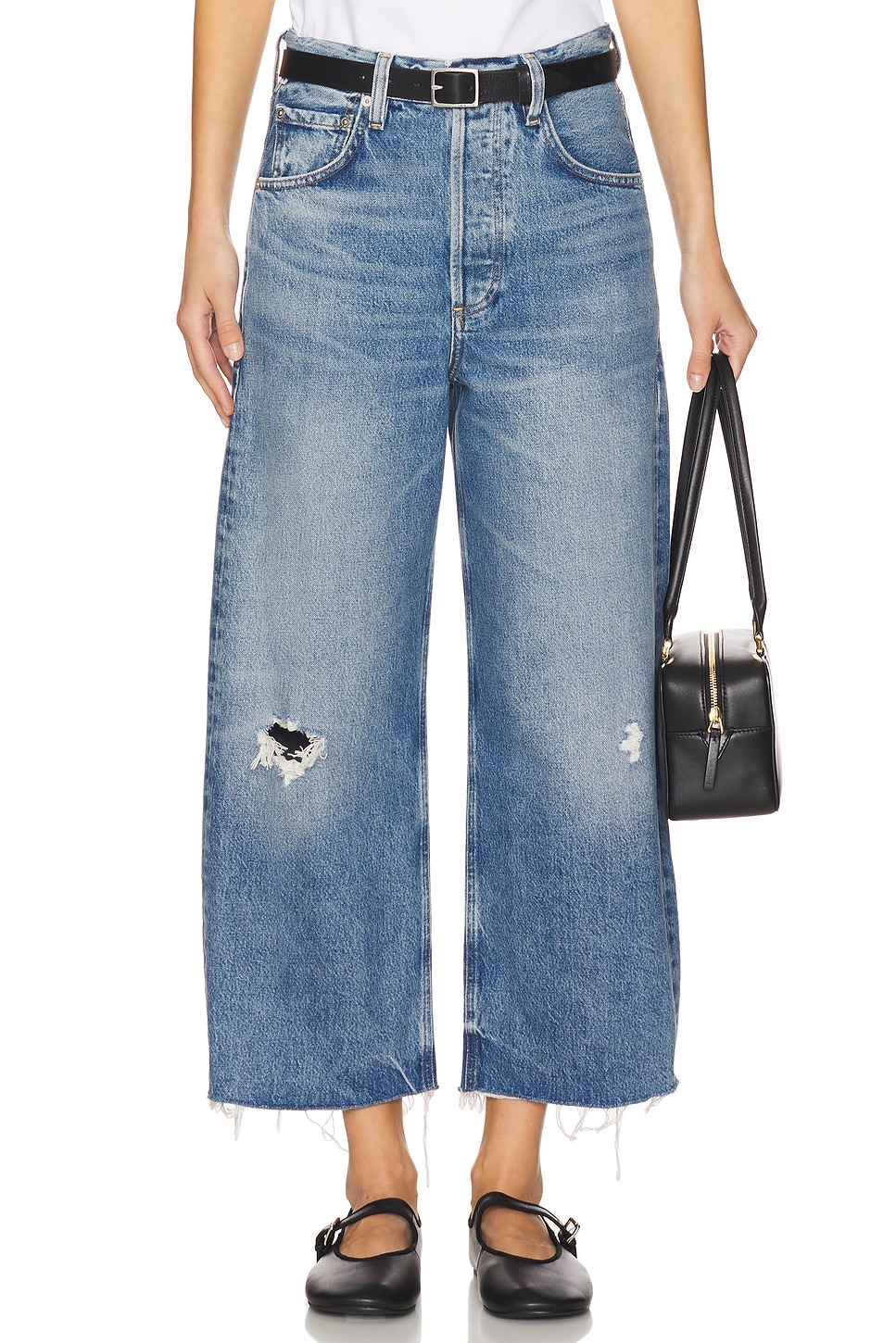 Ayla Undone Hem Crop Jeans