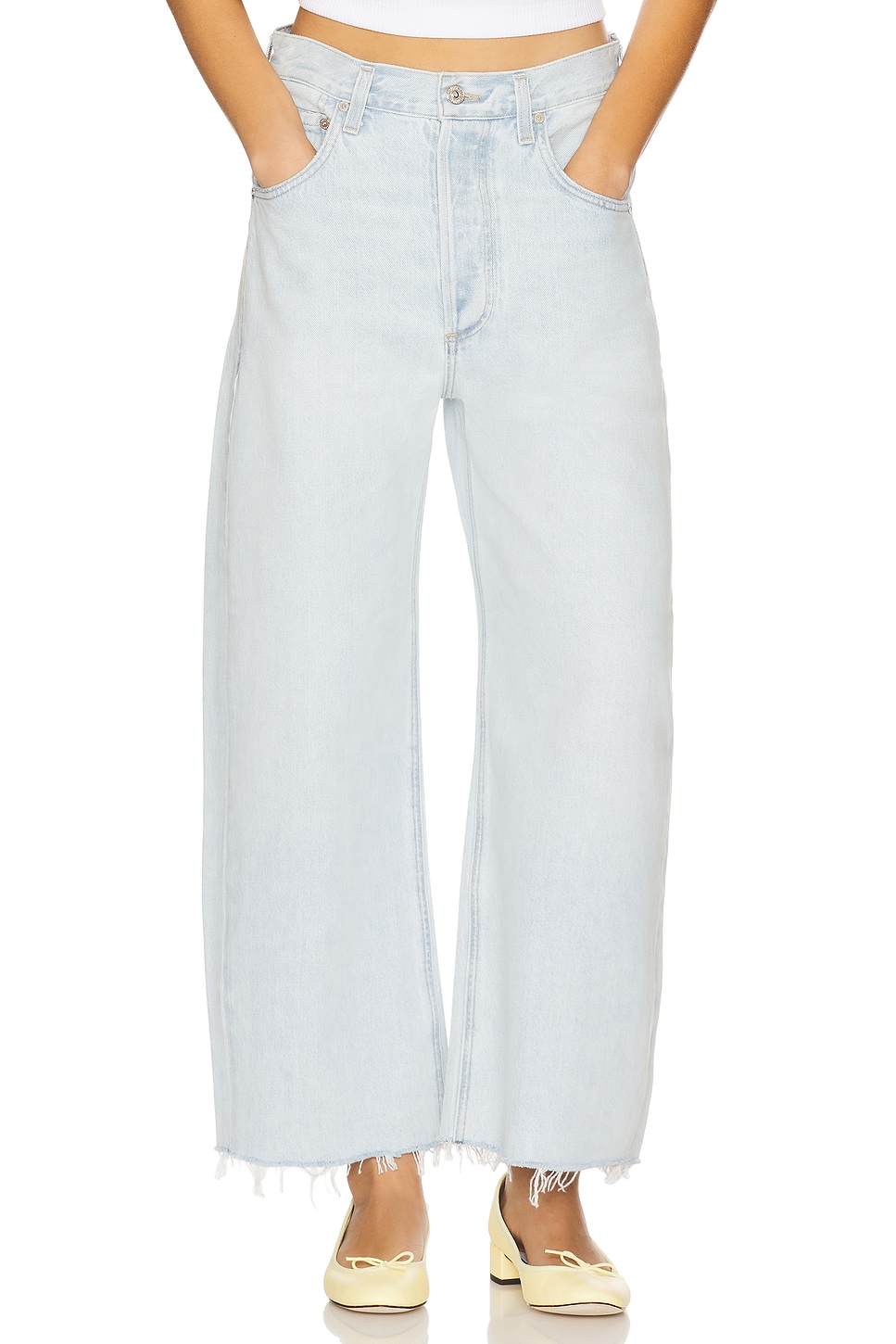 Ayla Undone Hem Crop Jeans - Thumbnail 1