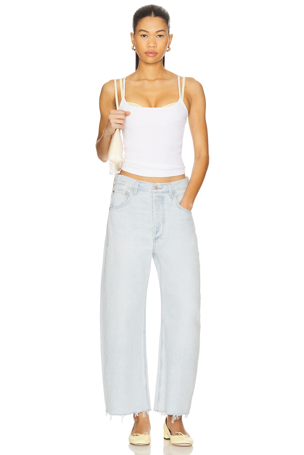 Ayla Undone Hem Crop Jeans - Thumbnail 5