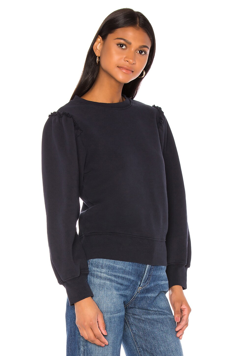 short puff sleeve sweatshirt