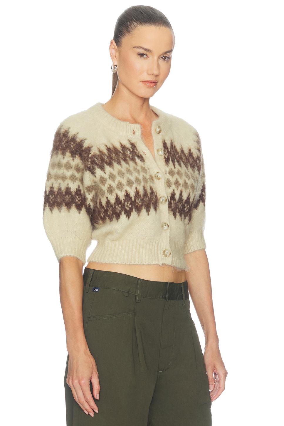 Molly Puff Sleeve Cardigan - thumbnail 3