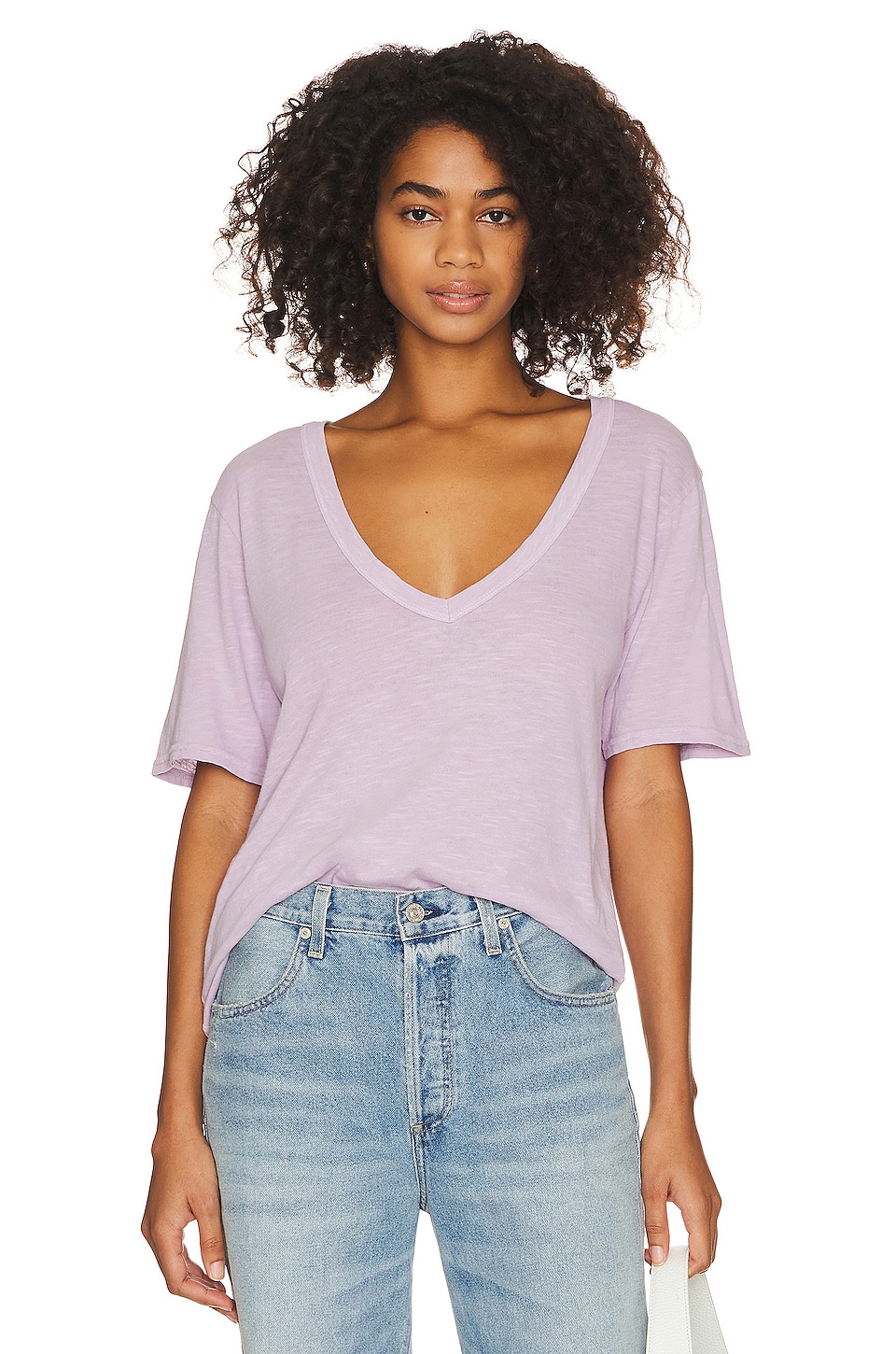 Citizens of Humanity Cecilie Relaxed V Neck in Lavender | REVOLVE