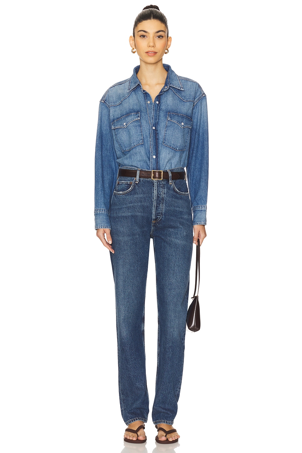 Citizens of Humanity Kayla Western Shirt in Douro | REVOLVE