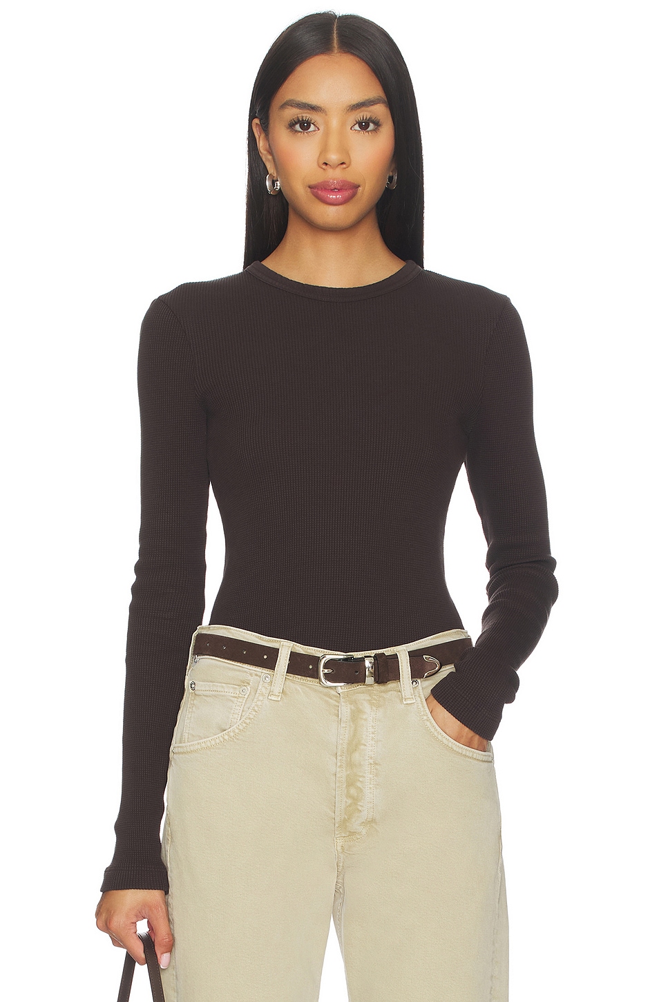 Pillar Waffle Crewneck Top - thumbnail 8