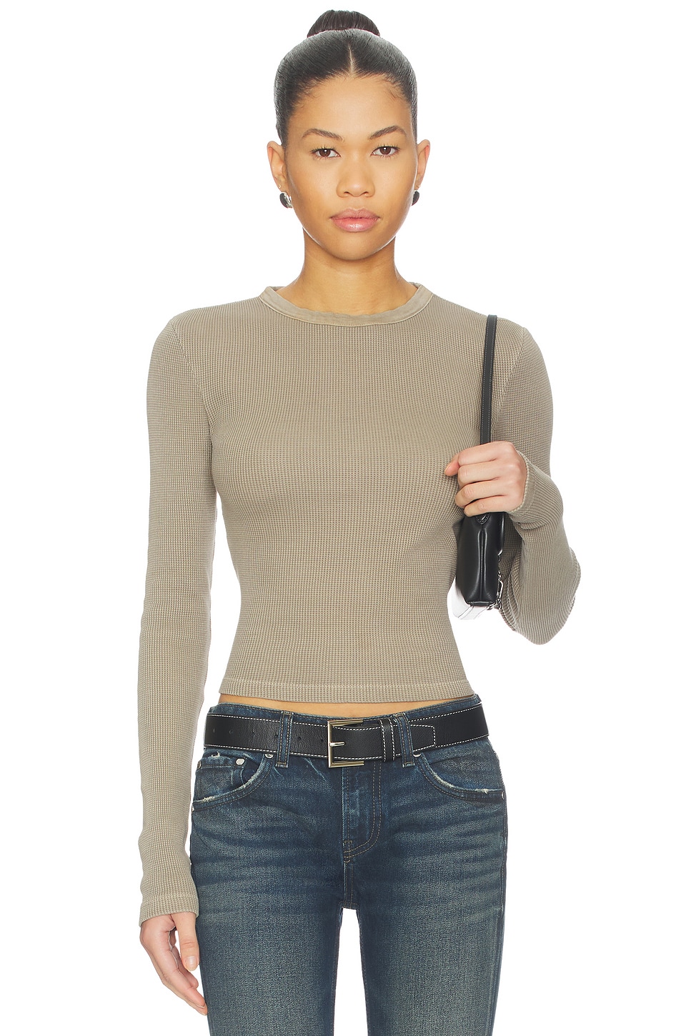 Pillar Waffle Crewneck Top - thumbnail 2