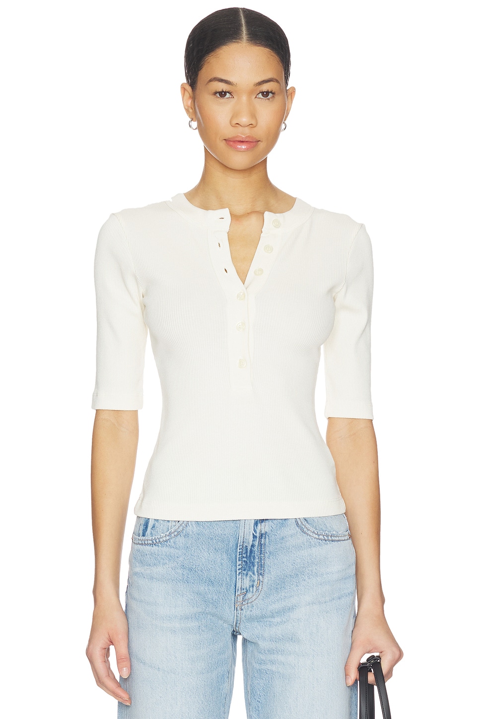 Nali Short Sleeve Henley Top - thumbnail 7
